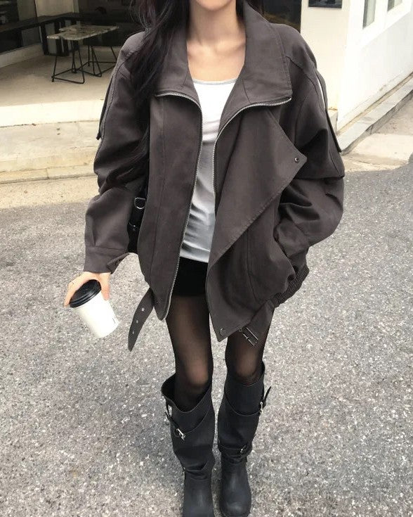 オーバーサイズショートミリタリージャケット