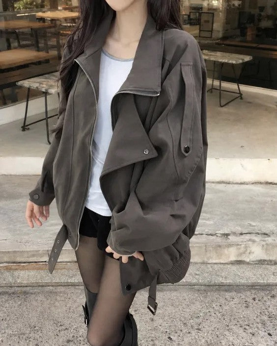 オーバーサイズショートミリタリージャケット