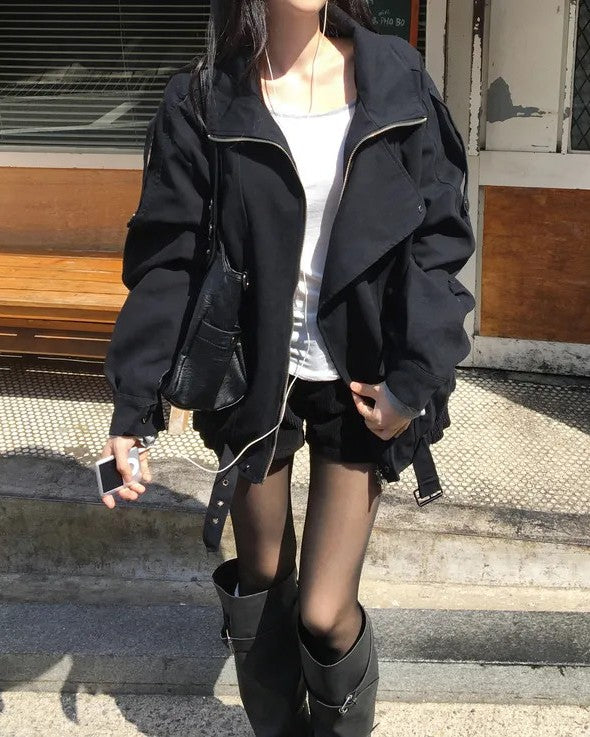 オーバーサイズショートミリタリージャケット