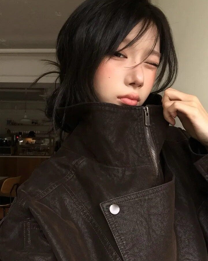アシンメトリーベルトジャケット