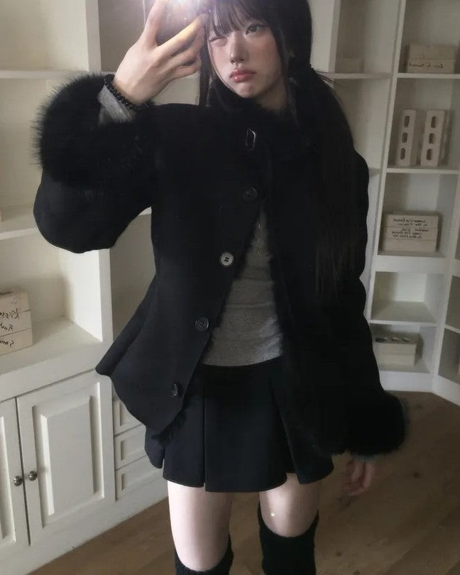 ムートンファーカラージャケット